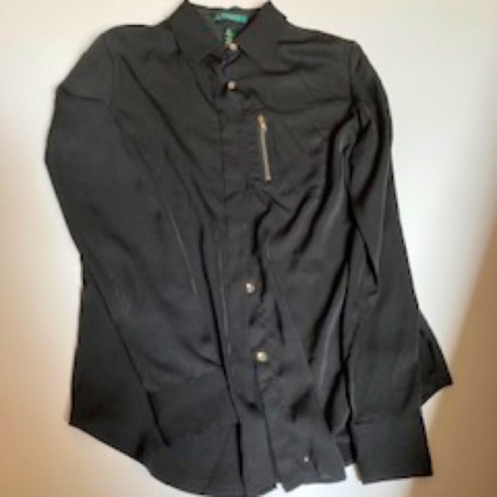 ITEM NO. 3: Ralph Lauren black long-sleeved shirt.